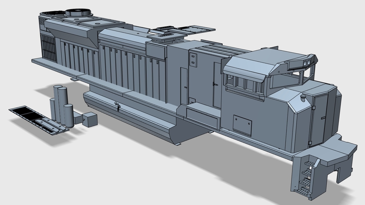 Værdiløs Victor tendens 3D Printed 1:29 SD70Ace - Kitbashing & Model Making - G Scale Train  Forum.com